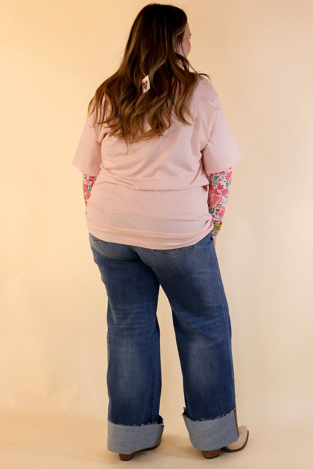 XOXO Art & Co | Rodeo Queen Short Sleeve Graphic Tee in Faded Pink