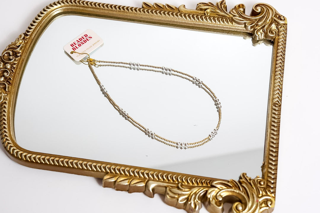Beaded Blondes | ILY Gold with Silver Beaded Necklace