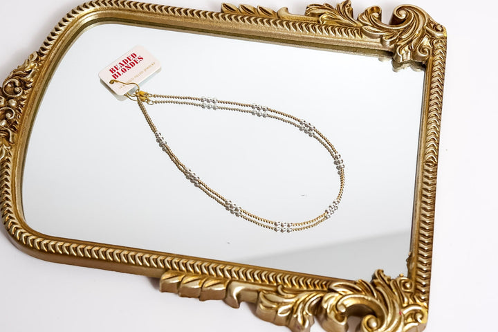 Beaded Blondes | ILY Gold with Silver Beaded Necklace