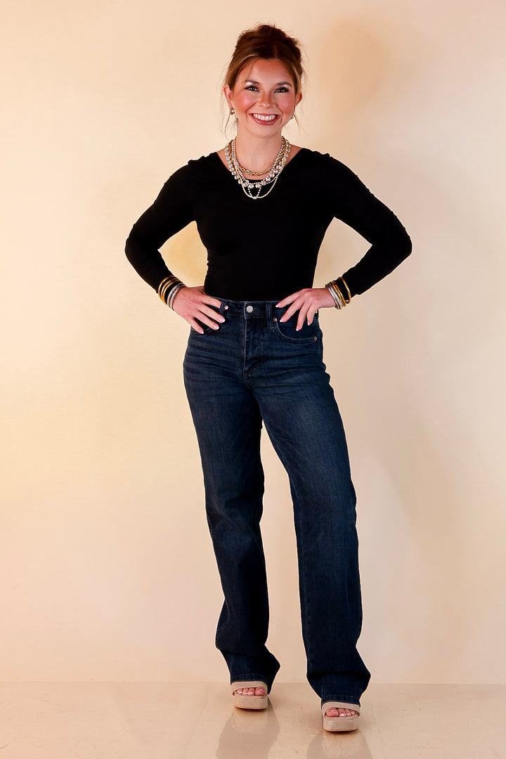 Judy Blue | Flawless Fit Tummy Control Classic Straight Leg Jean in Dark Wash