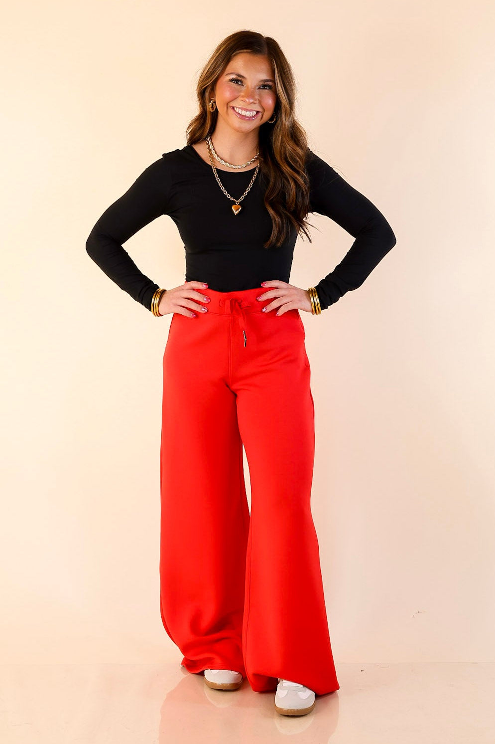 SPANX | AirEssentials Wide Leg Pant in Red