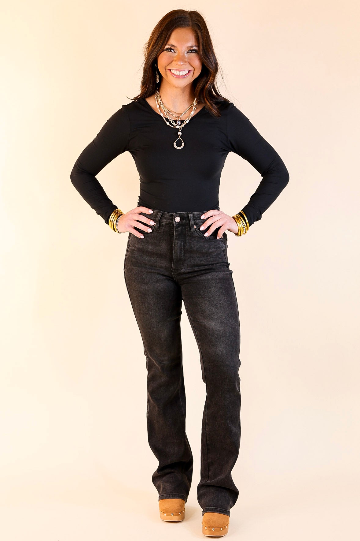 Judy Blue | Classic Style High Waisted Tummy Control Bootcut Jean in Black