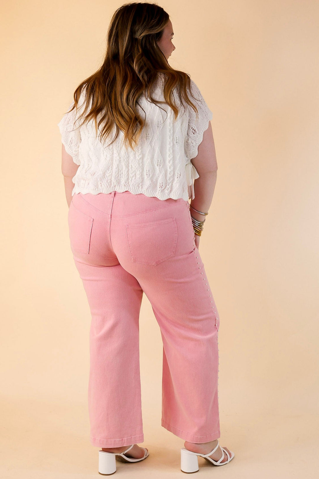 Simply Southern | Steal the Show Cropped Sweater Top with Bow Ties in Off White