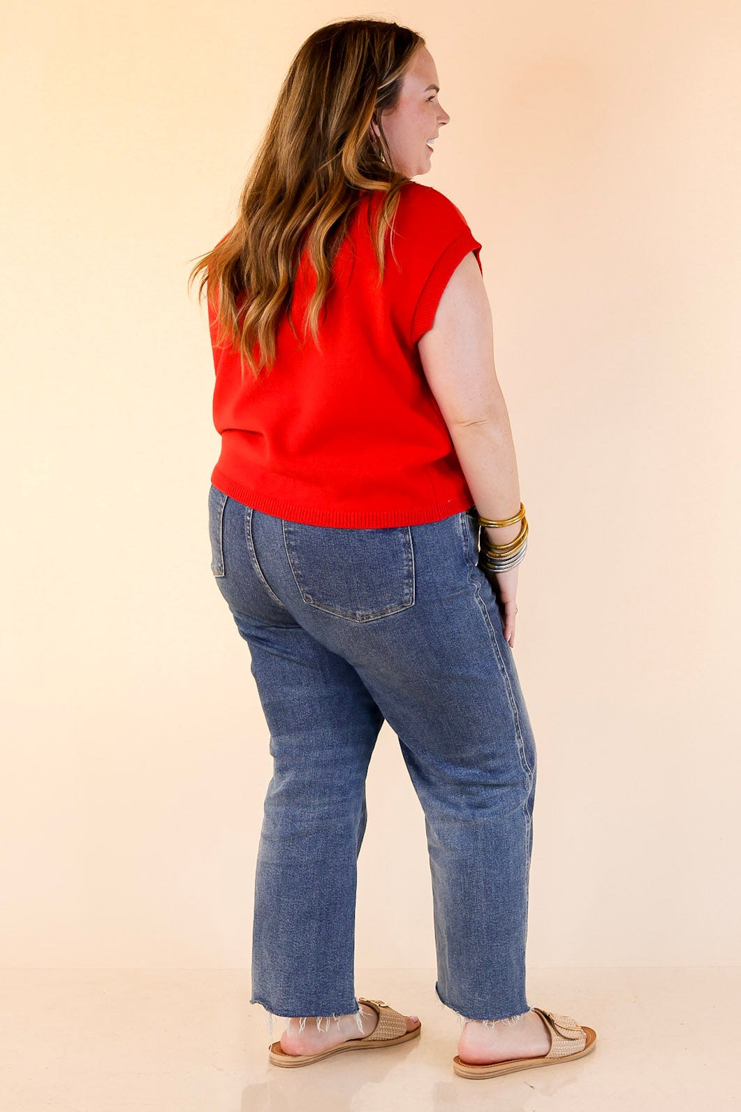 Effortlessly Yours Short Sleeve Oversized Sweater in Red
