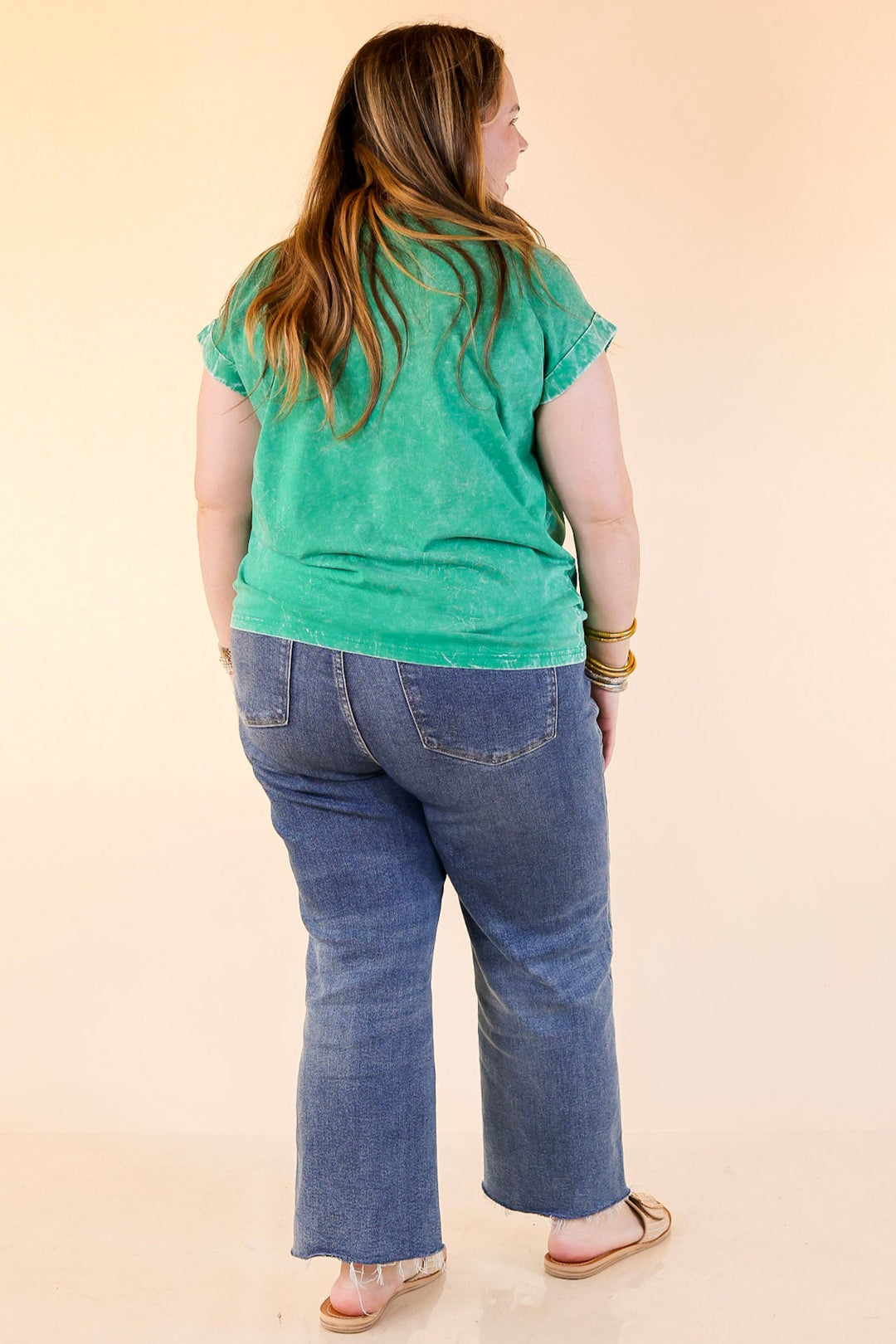 Chic Made Easy Short Sleeve Shirt in Green