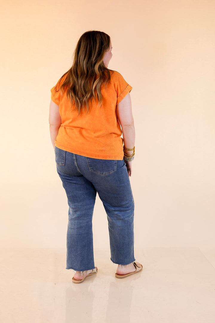 Chic Made Easy Short Sleeve Shirt in Orange