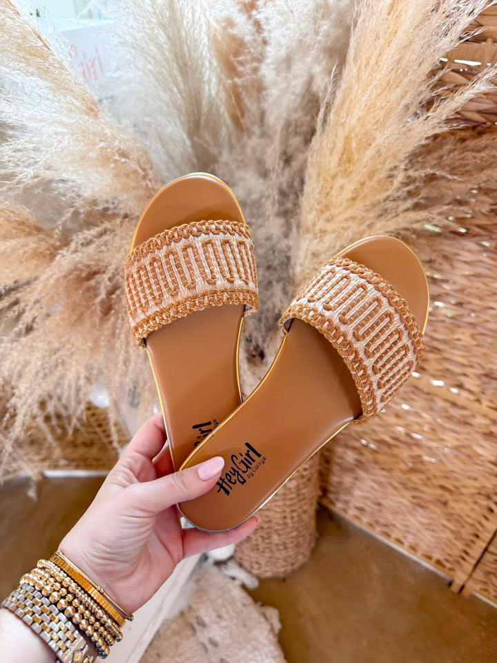 Corky's | Here For A Good Time Woven Flat Sandal in Tan