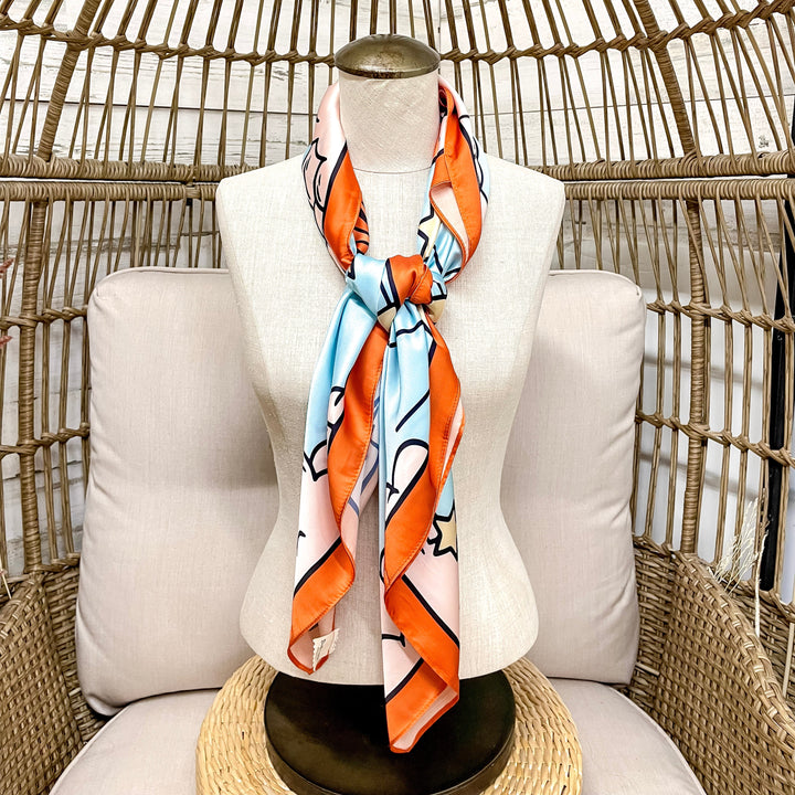 Buck Wild | Space Cowgirl Wild Rag in Orange and Light Blue