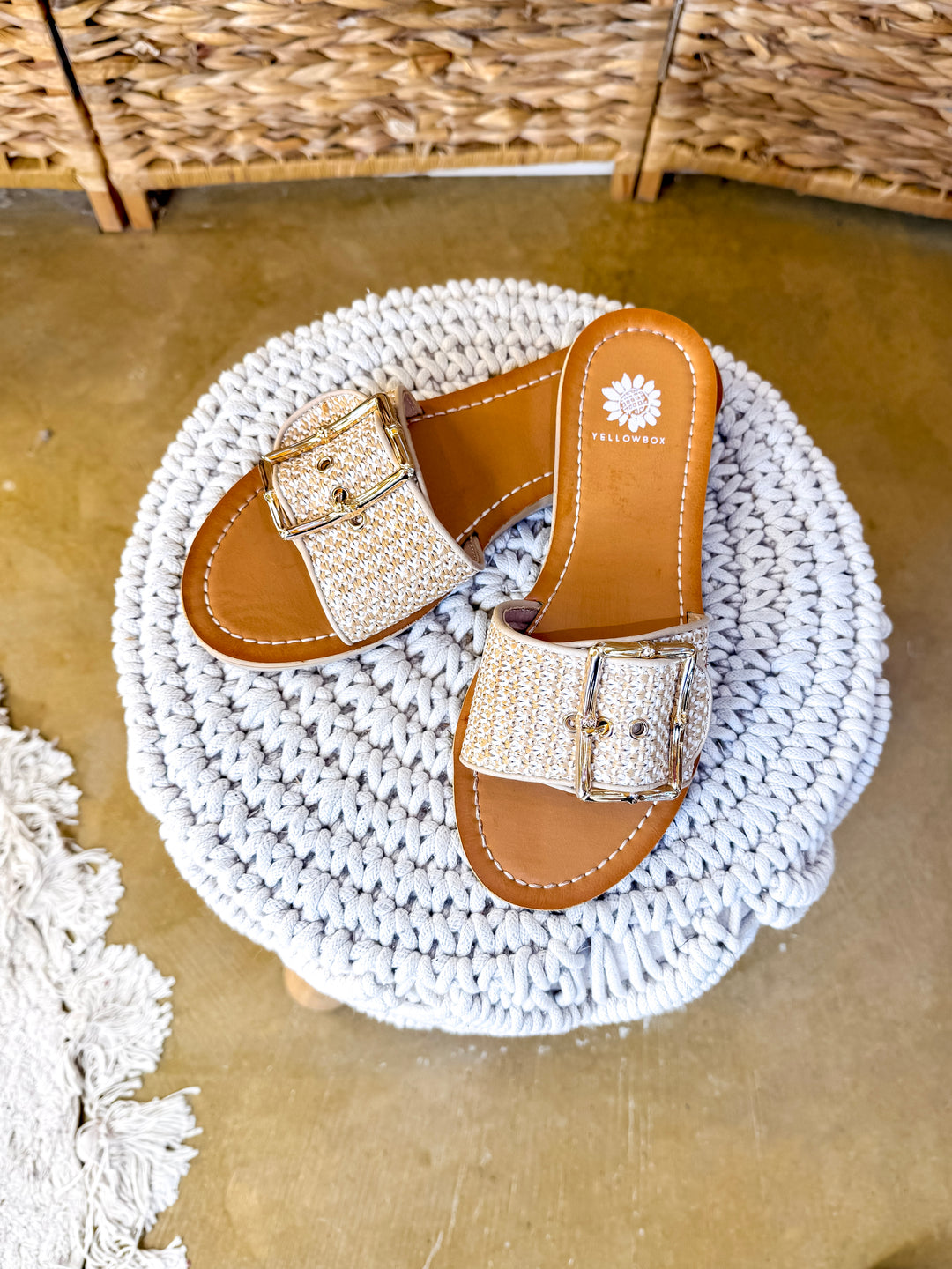Yellow Box | Helden Slide Sandal in Natural