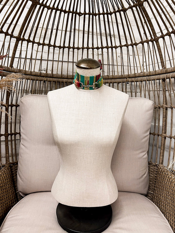 Refined on the Range Serape Print Twilly Scarf in Blue