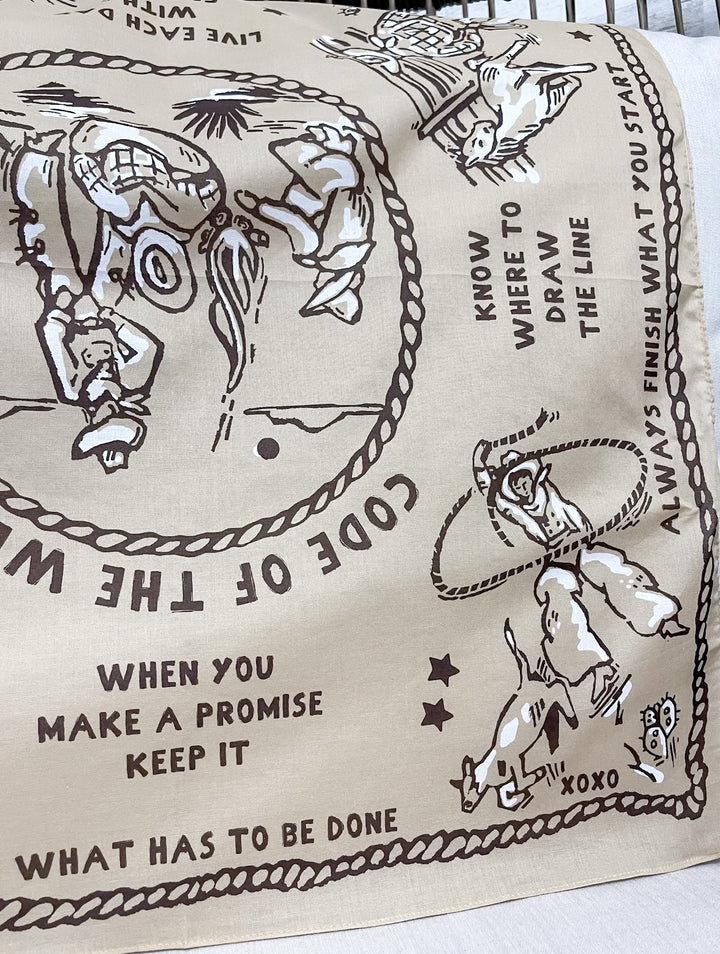 XOXO Art & Co | Code of the West Bandana Scarf
