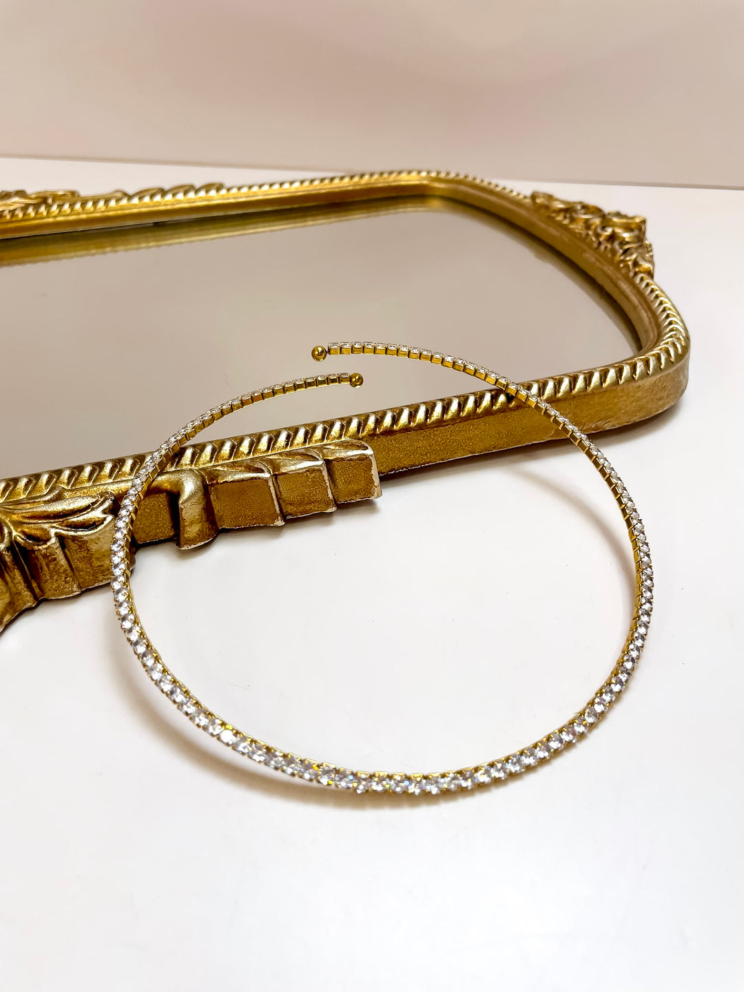 CHANSUTT PEARLS | Luxe Tennis Necklace with Crystal Detailing in Gold