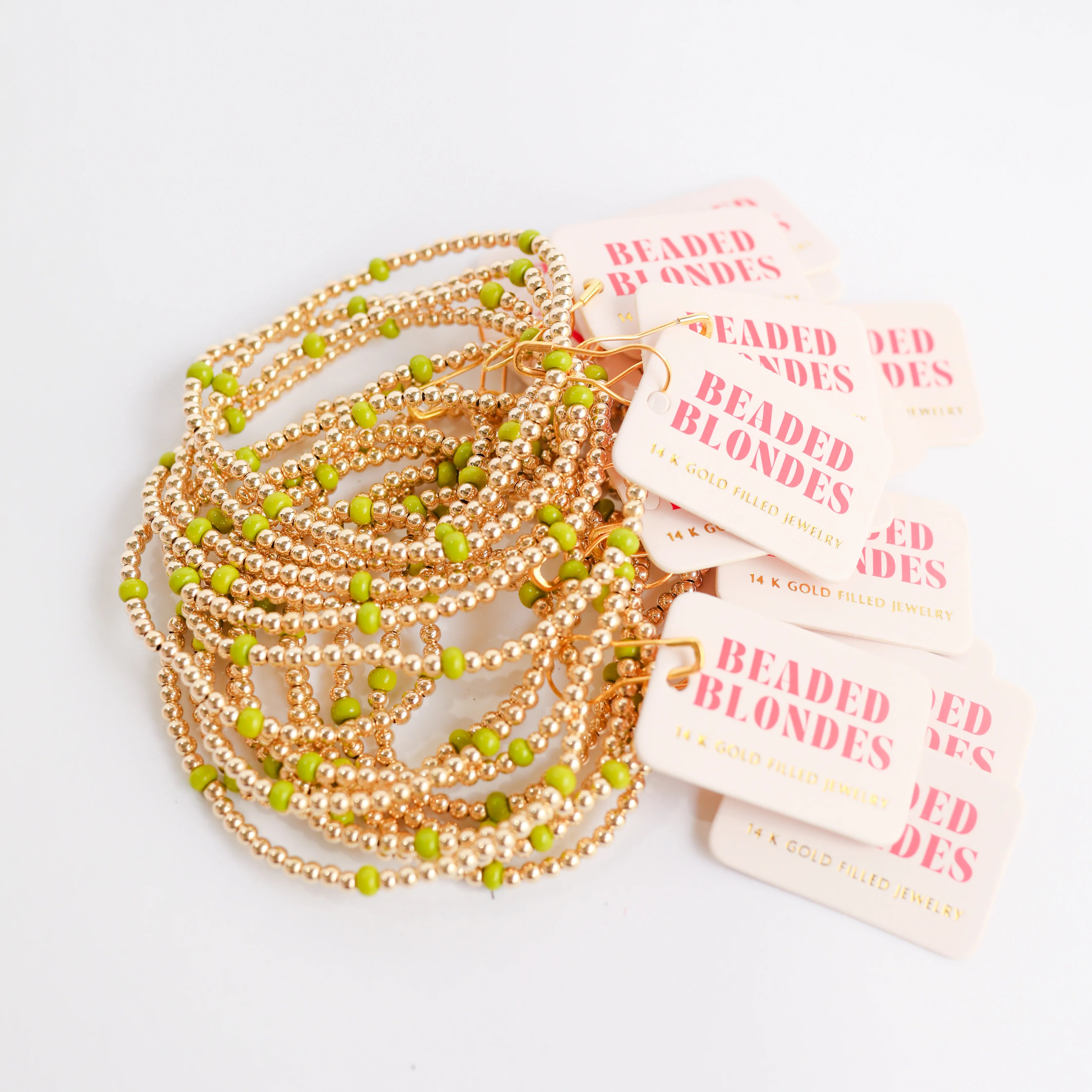 Beaded Blondes | Lime Green Poppi Bracelet - Giddy Up Glamour Boutique