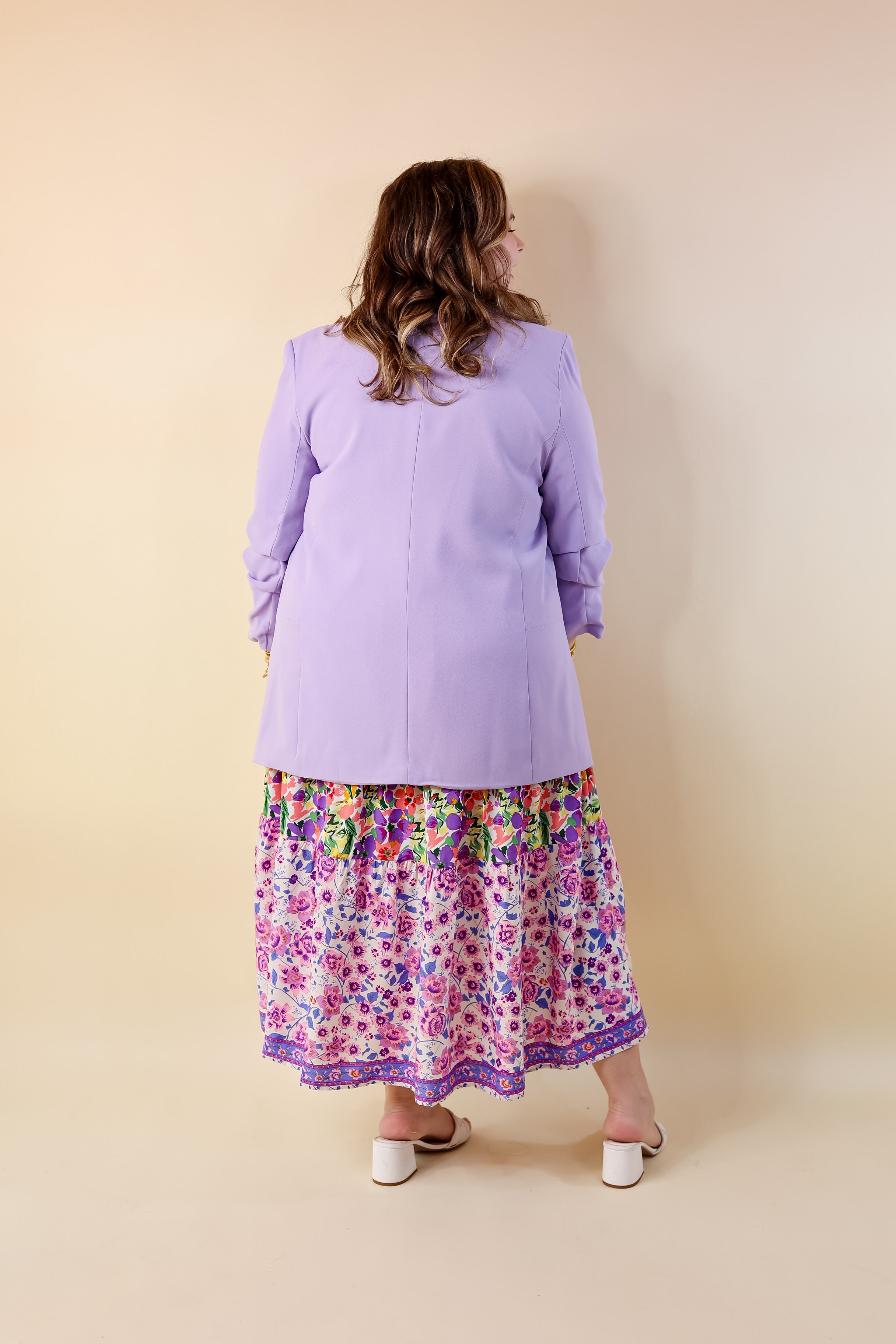 No Bad Angle Blazer With Pockets in Lavender Purple - Giddy Up Glamour Boutique