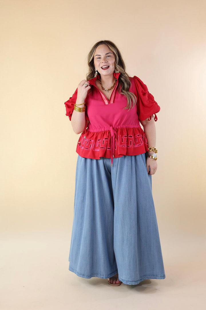 Emily McCarthy | Posey Top in Cabaret Pink - Giddy Up Glamour Boutique