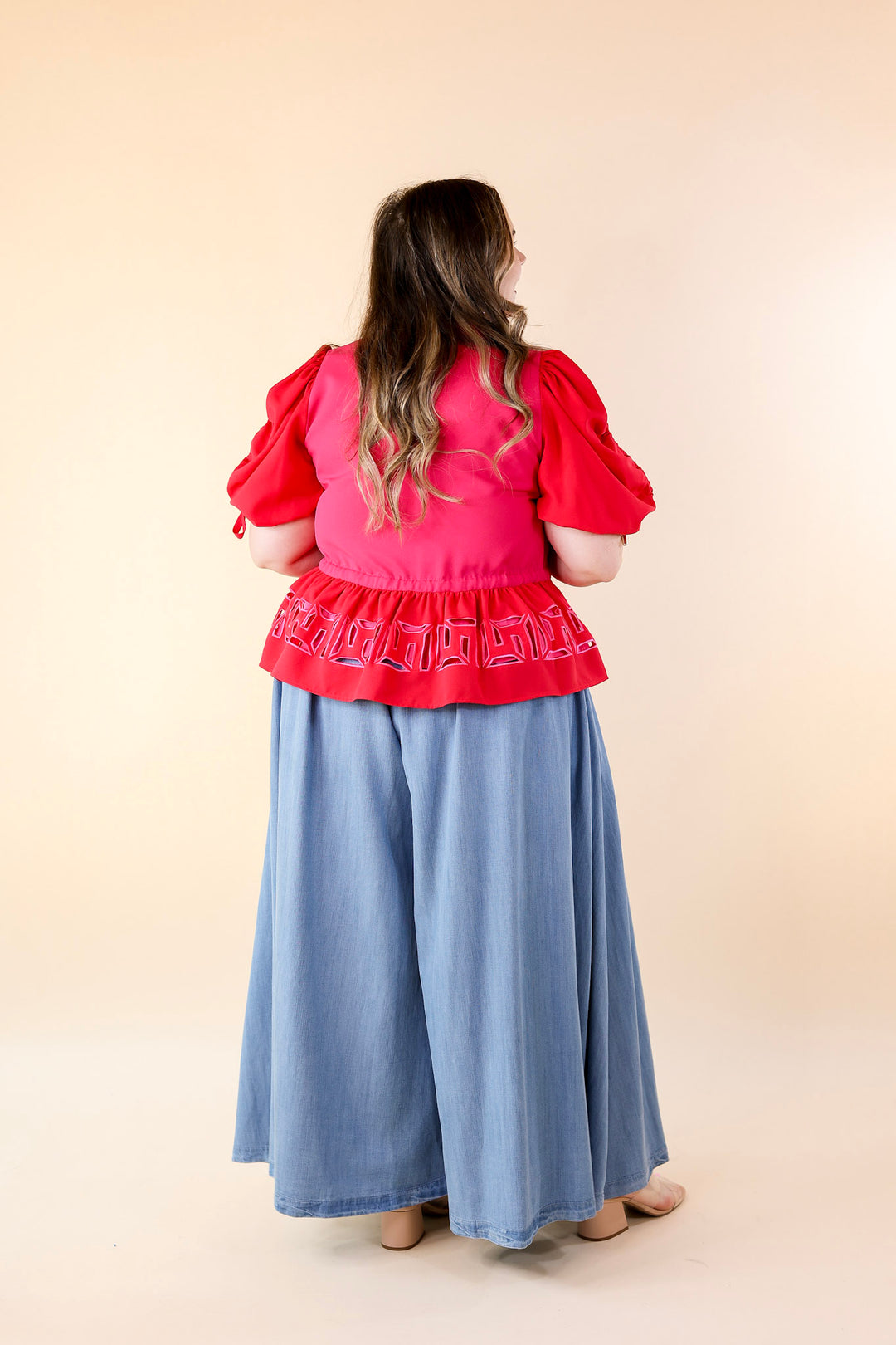 Emily McCarthy | Palazzo Pant in Denim - Giddy Up Glamour Boutique