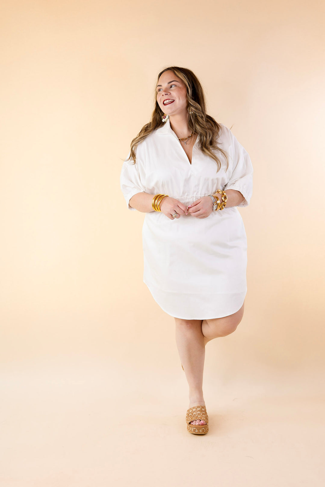 Emily McCarthy | Palmer Dress in White - Giddy Up Glamour Boutique
