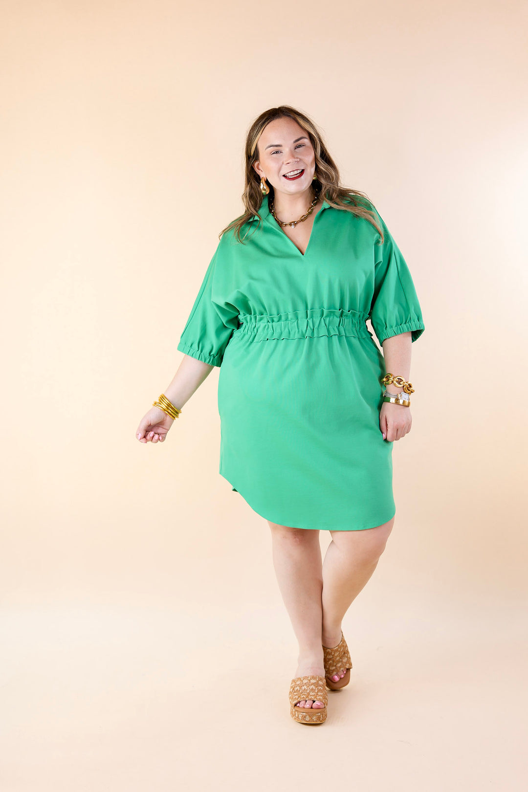 Emily McCarthy | Palmer Dress in Green - Giddy Up Glamour Boutique