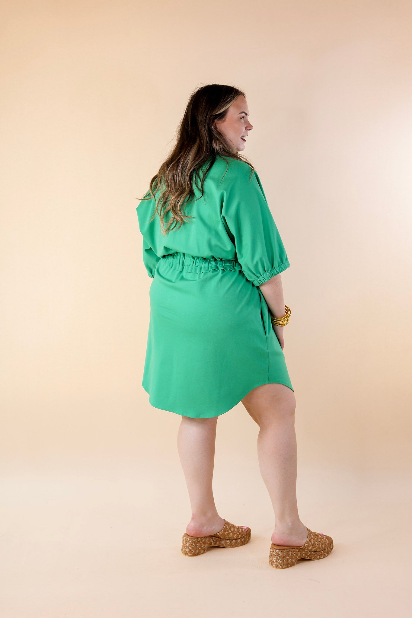 Emily McCarthy | Palmer Dress in Green - Giddy Up Glamour Boutique