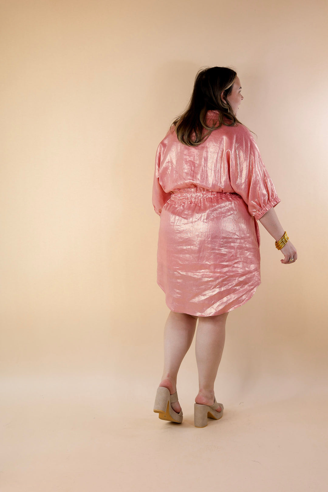 Emily McCarthy | Palmer Dress in Conch (Pink) - Giddy Up Glamour Boutique