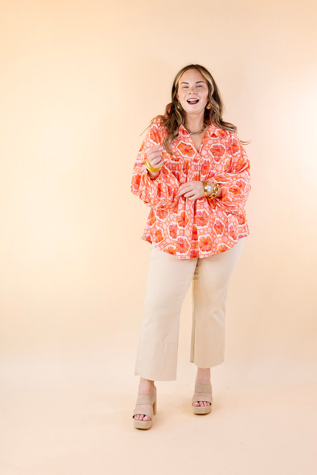 Emily McCarthy | Stella Crocheted Top in Floral Print - Giddy Up Glamour Boutique