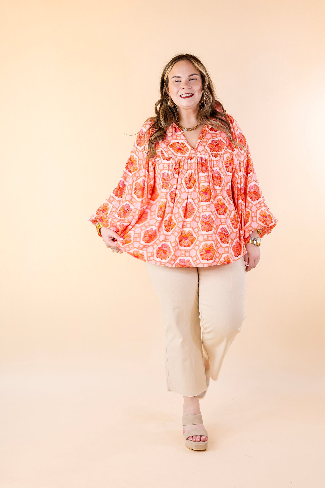 Emily McCarthy | Stella Crocheted Top in Floral Print - Giddy Up Glamour Boutique