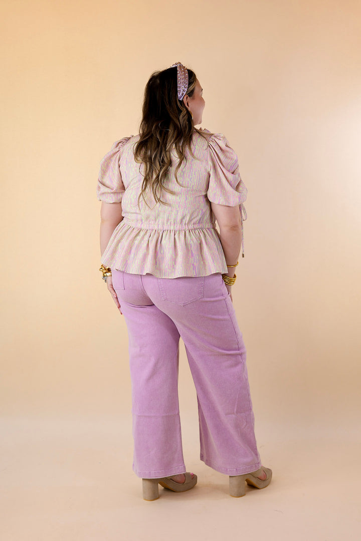 Emily McCarthy | Posey Top in Highlighter Stripe Pink - Giddy Up Glamour Boutique