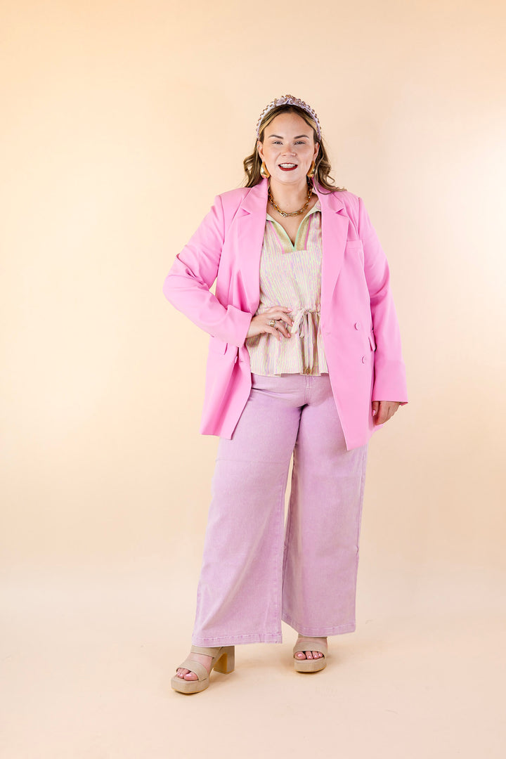Emily McCarthy | Bristol Blazer in Bon Bon (Pink) - Giddy Up Glamour Boutique