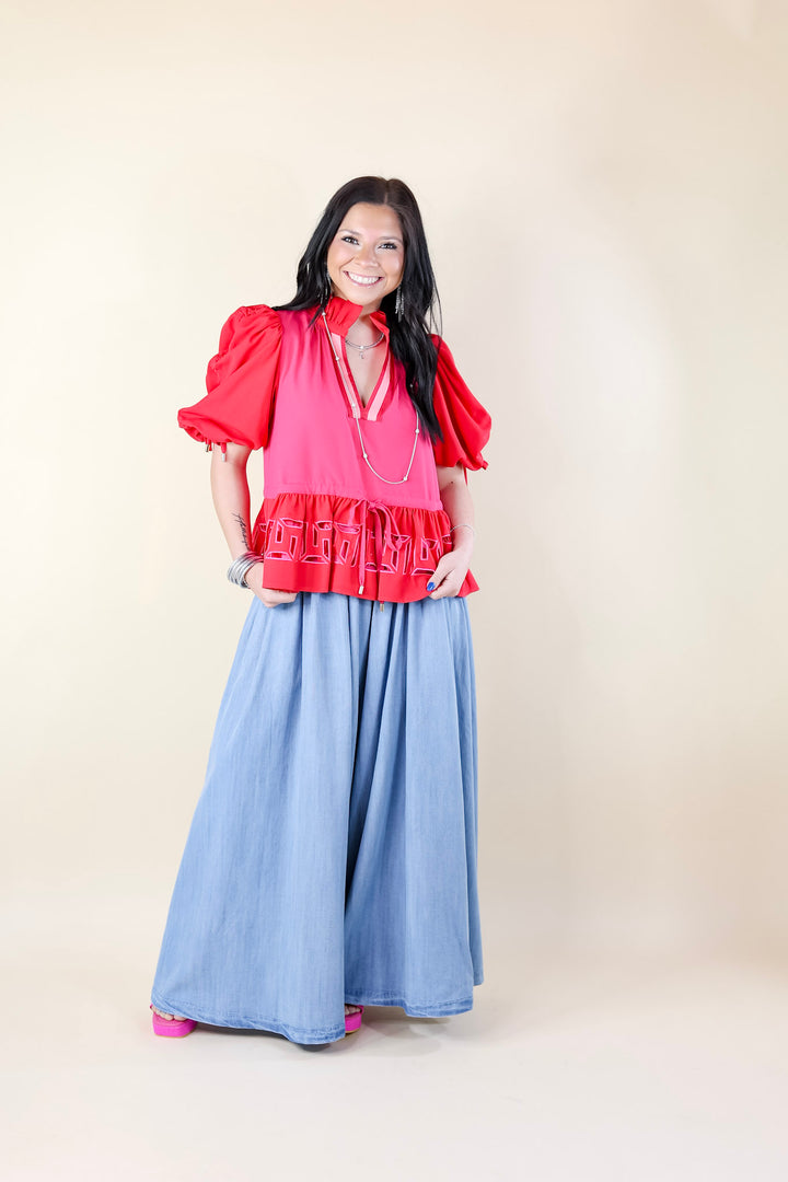 Emily McCarthy | Posey Top in Cabaret Pink - Giddy Up Glamour Boutique