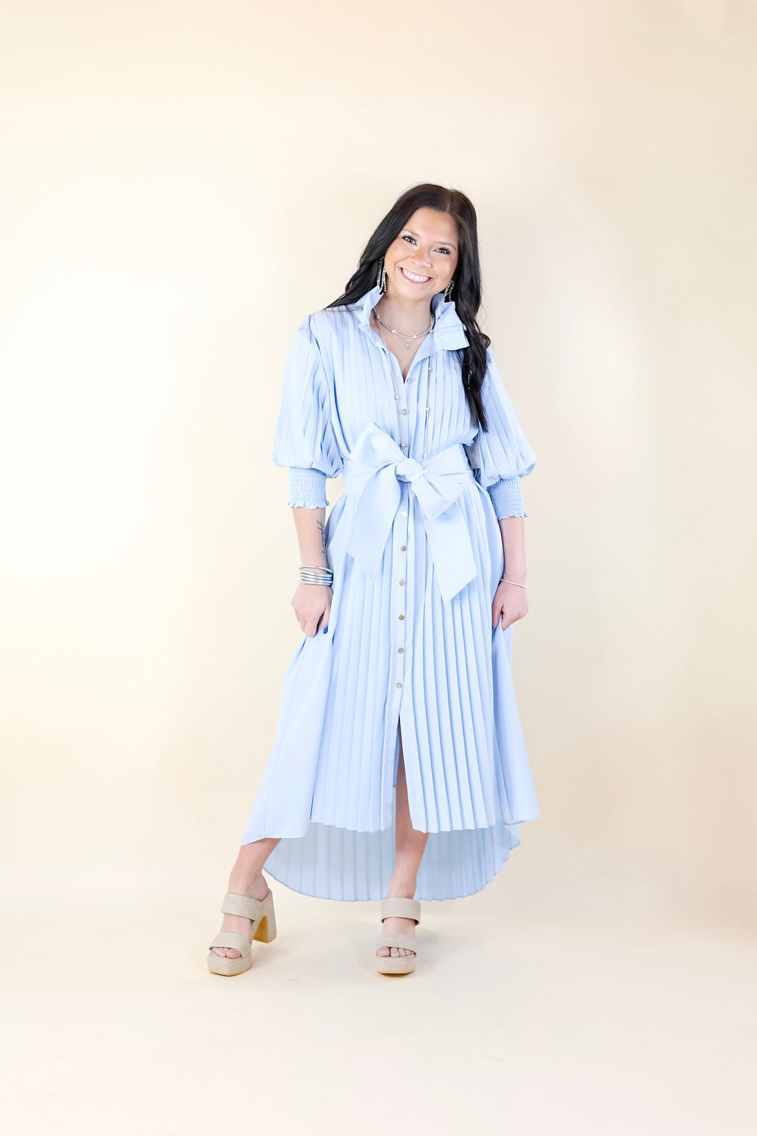 Emily McCarthy | Rowan Dress in Sail (Light Blue) - Giddy Up Glamour Boutique