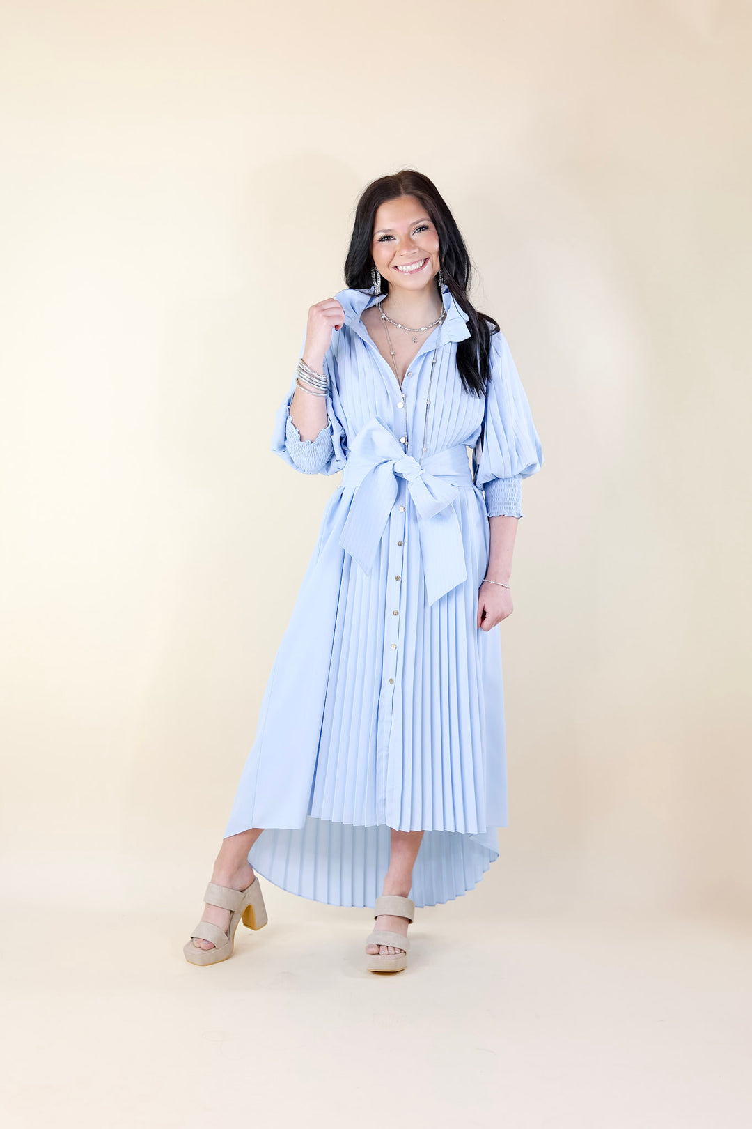 Emily McCarthy | Rowan Dress in Sail (Light Blue) - Giddy Up Glamour Boutique