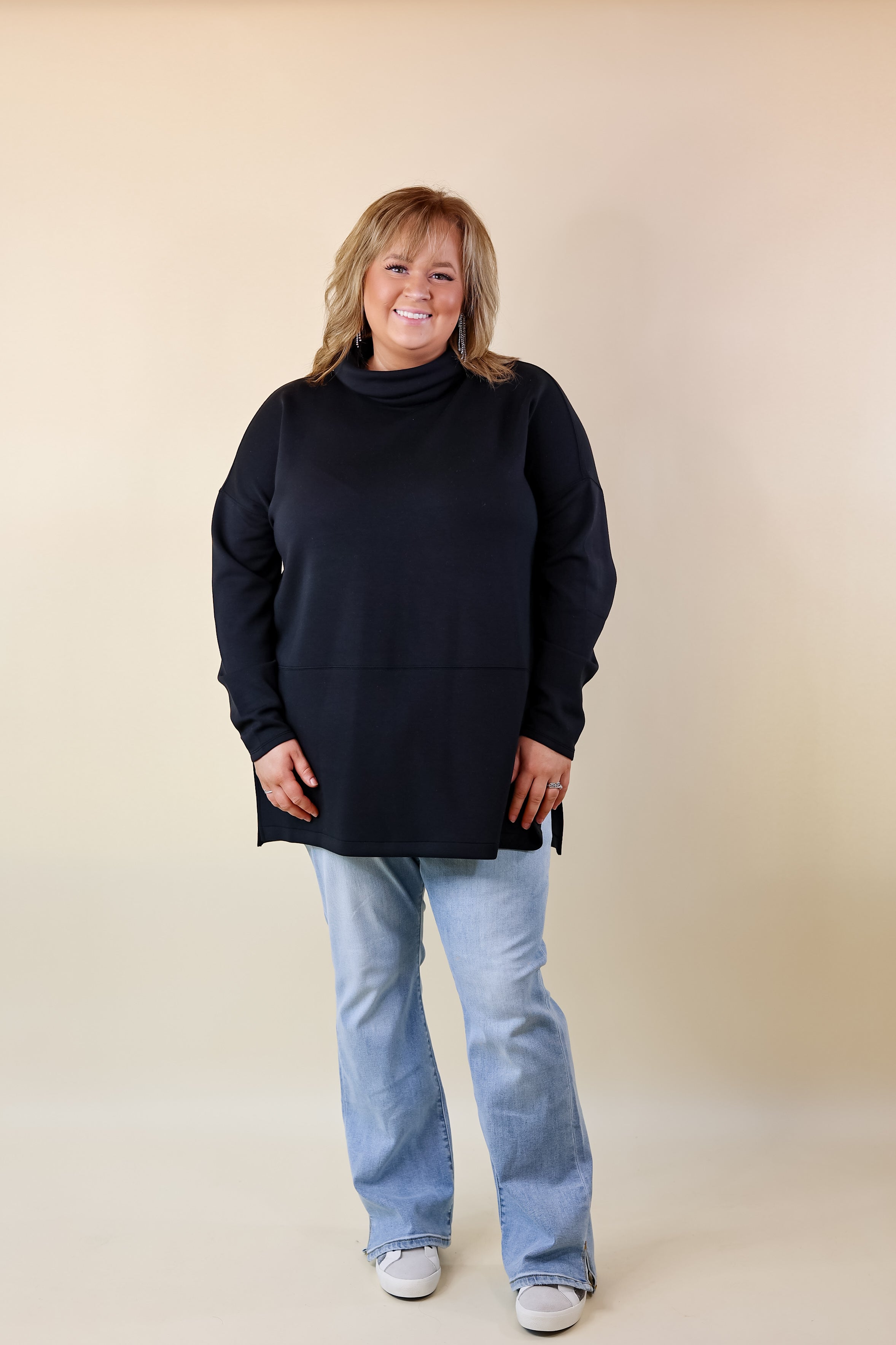 SPANX | AirEssentials Turtleneck Tunic in Black - Giddy Up Glamour Boutique