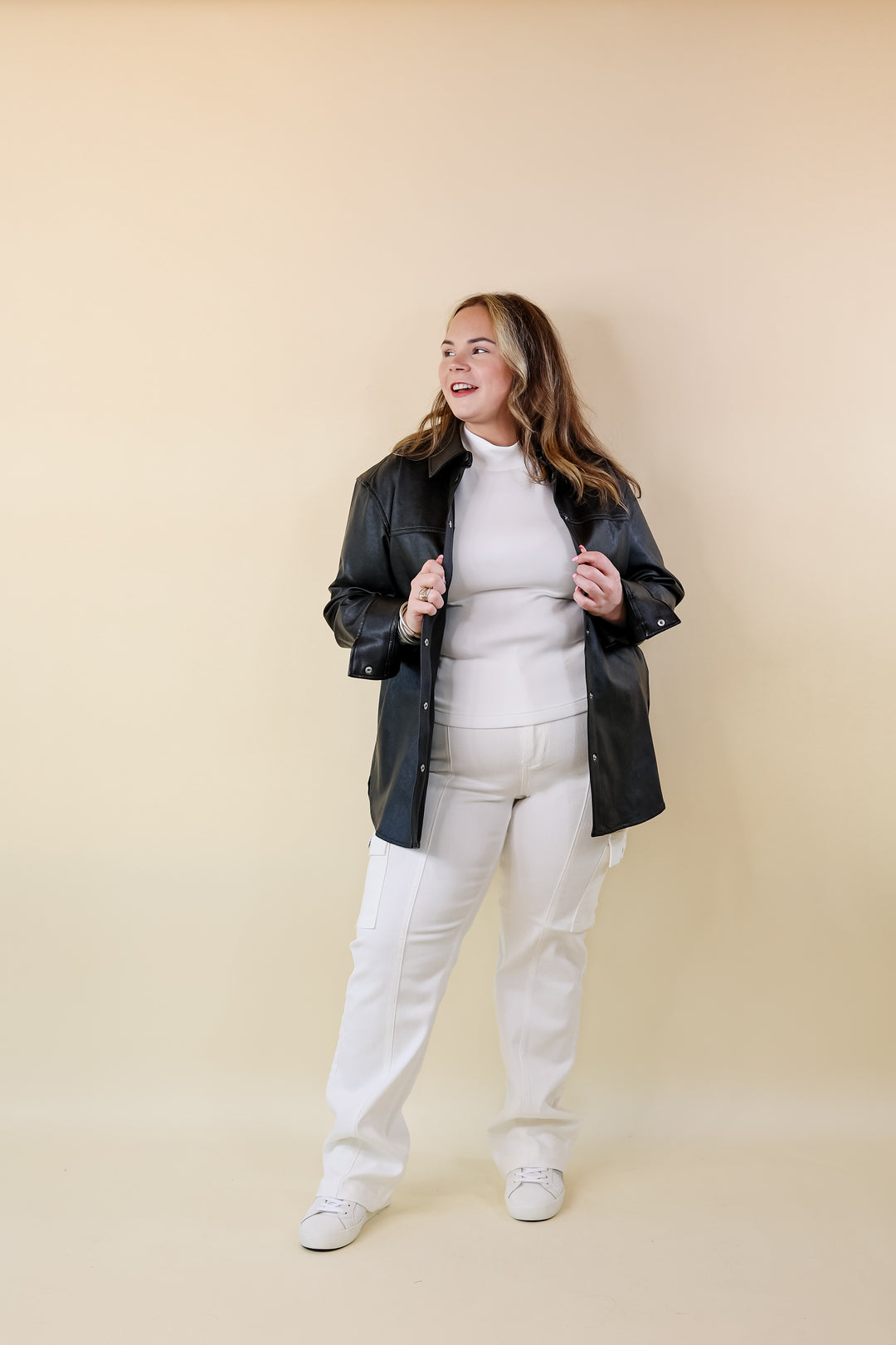 SPANX | AirEssentials Mock Neck Tank Top in White - Giddy Up Glamour Boutique