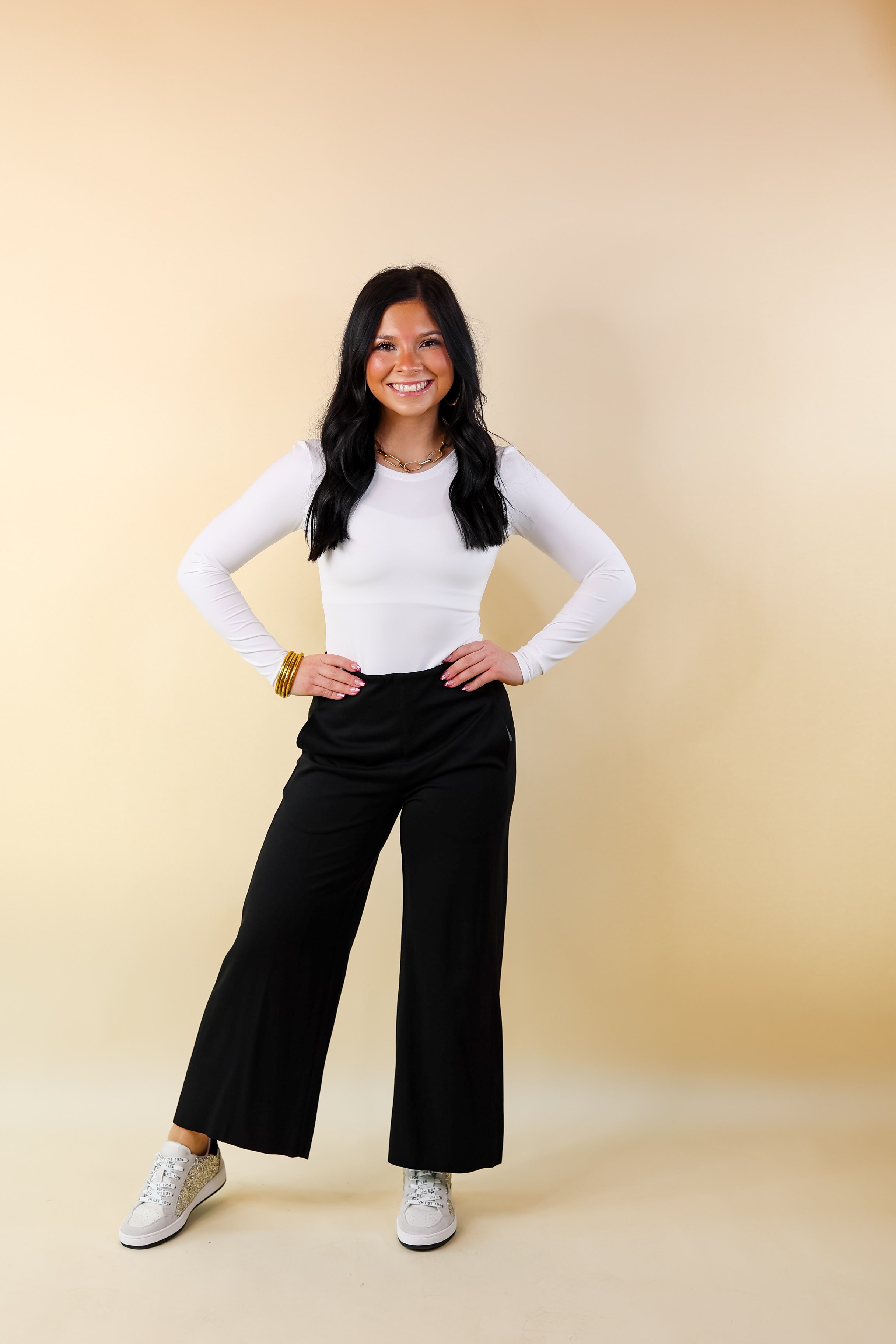 Lyssé | Aries Wide Leg Pant in Black - Giddy Up Glamour Boutique