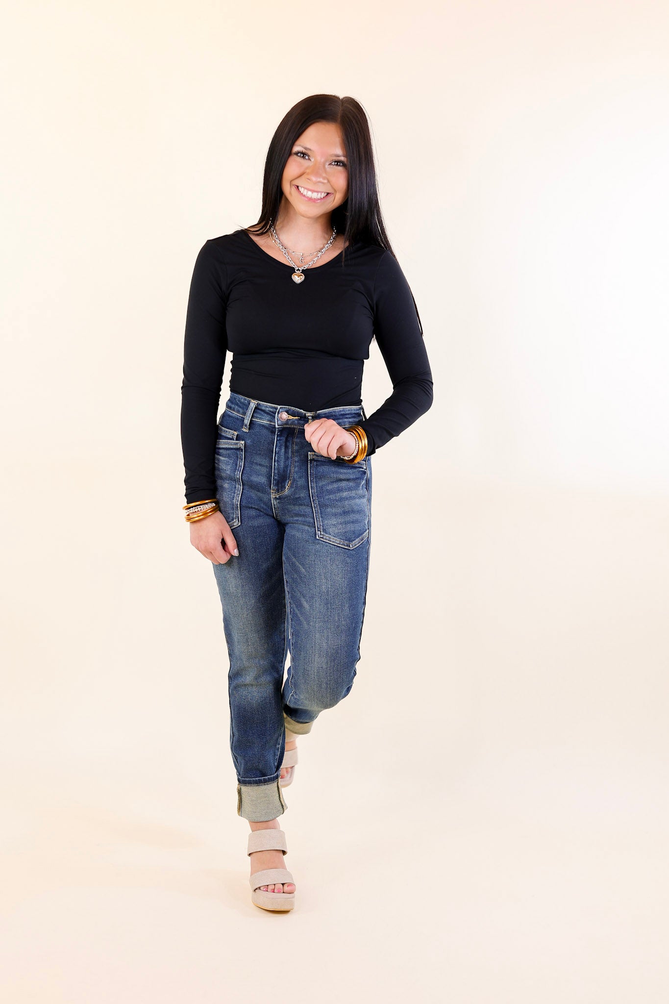 Judy Blue | Easy Breezy High Waisted Classic Relaxed Fit Jean in Dark Wash