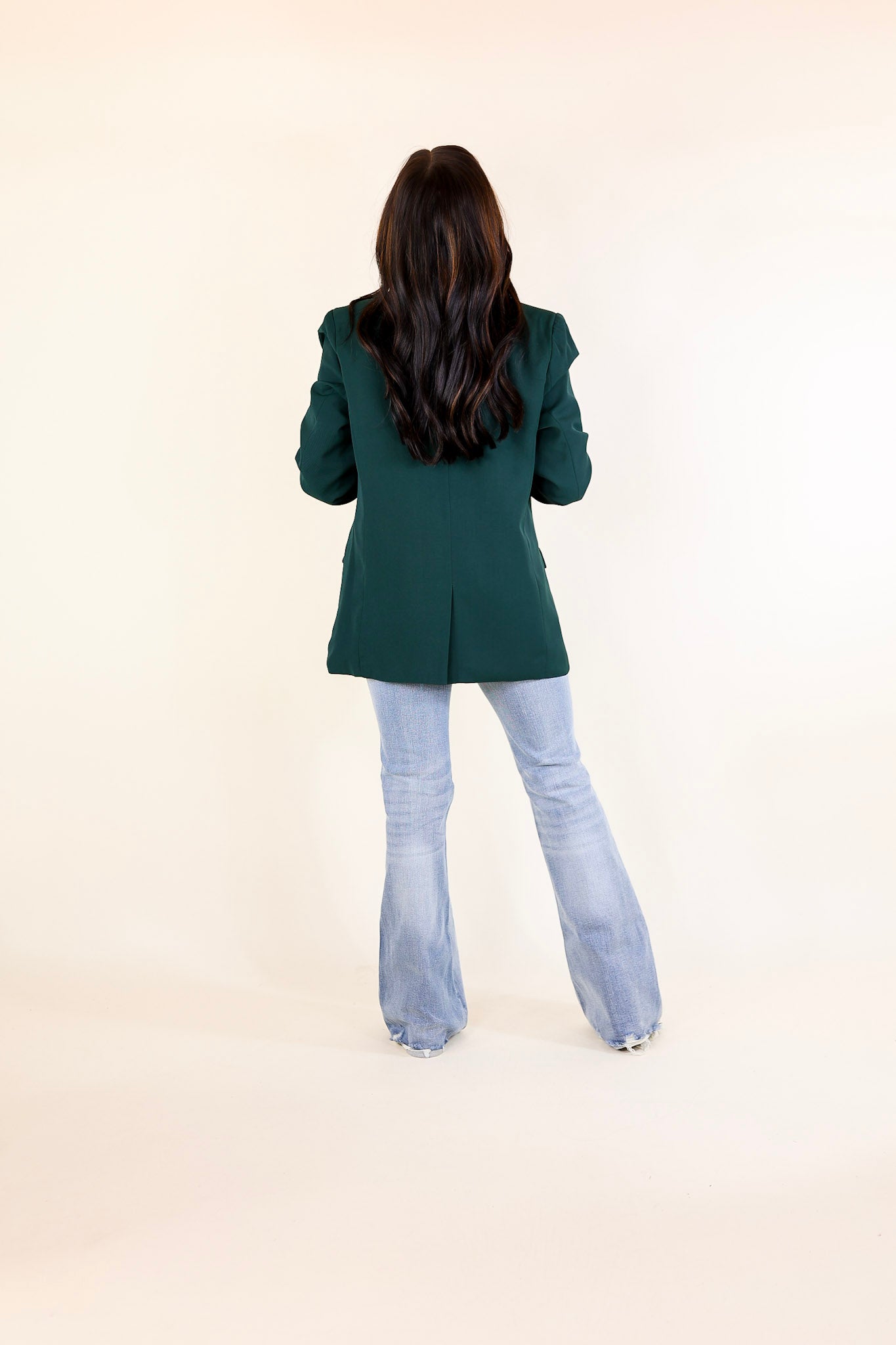 Winning Awards Long Sleeve Blazer in Emerald Green