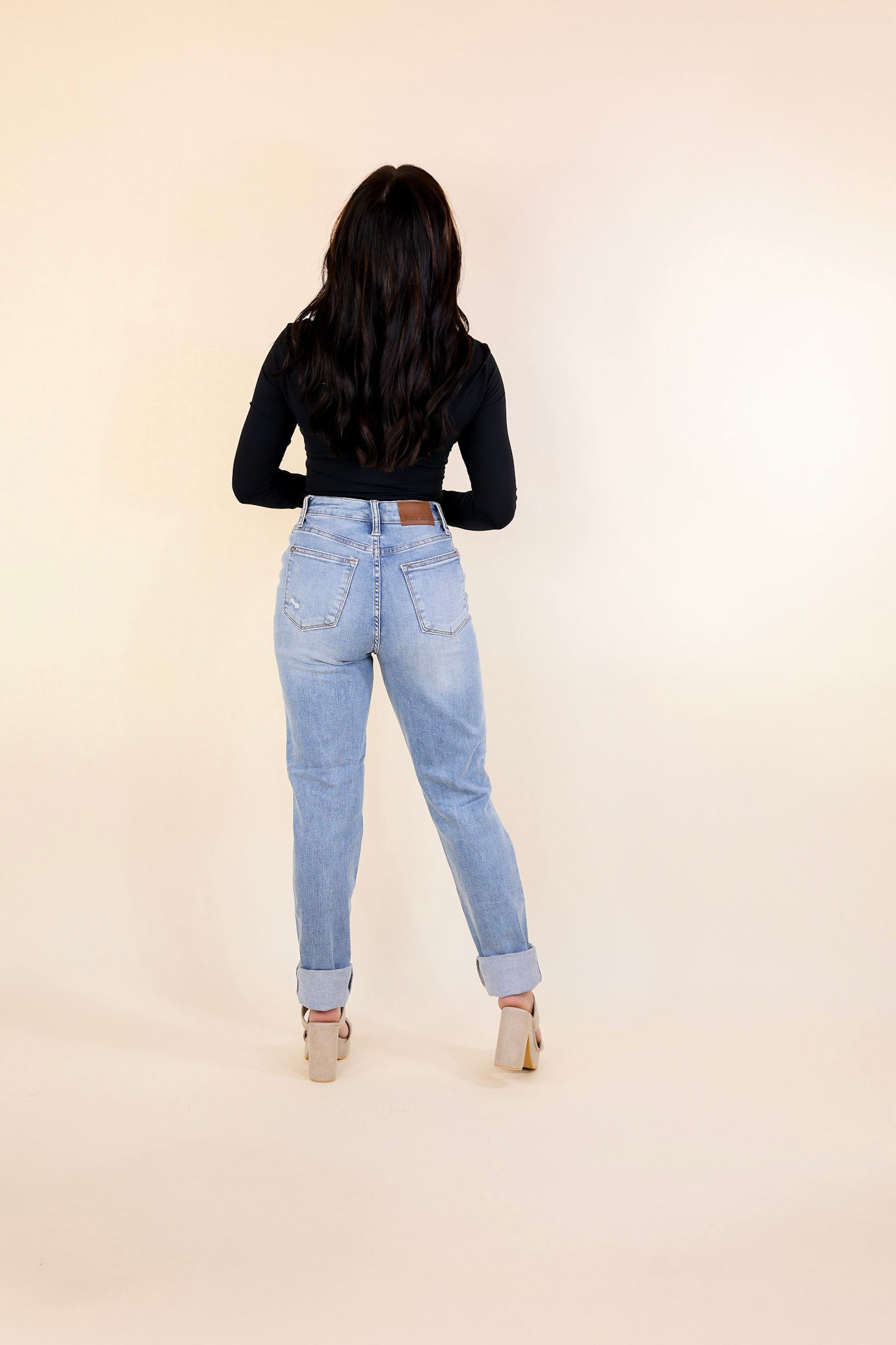 Judy Blue | Ripped Revival High Waisted Destroy Boyfriend Jean with Patch Pockets in Medium Wash