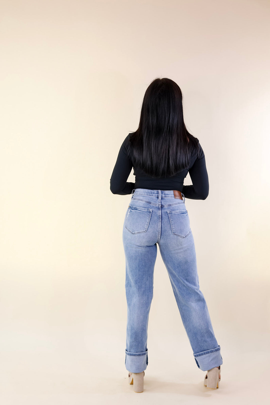 Judy Blue | Essential Ease Tummy Control Straight Leg Jeans in Medium Wash - Giddy Up Glamour Boutique