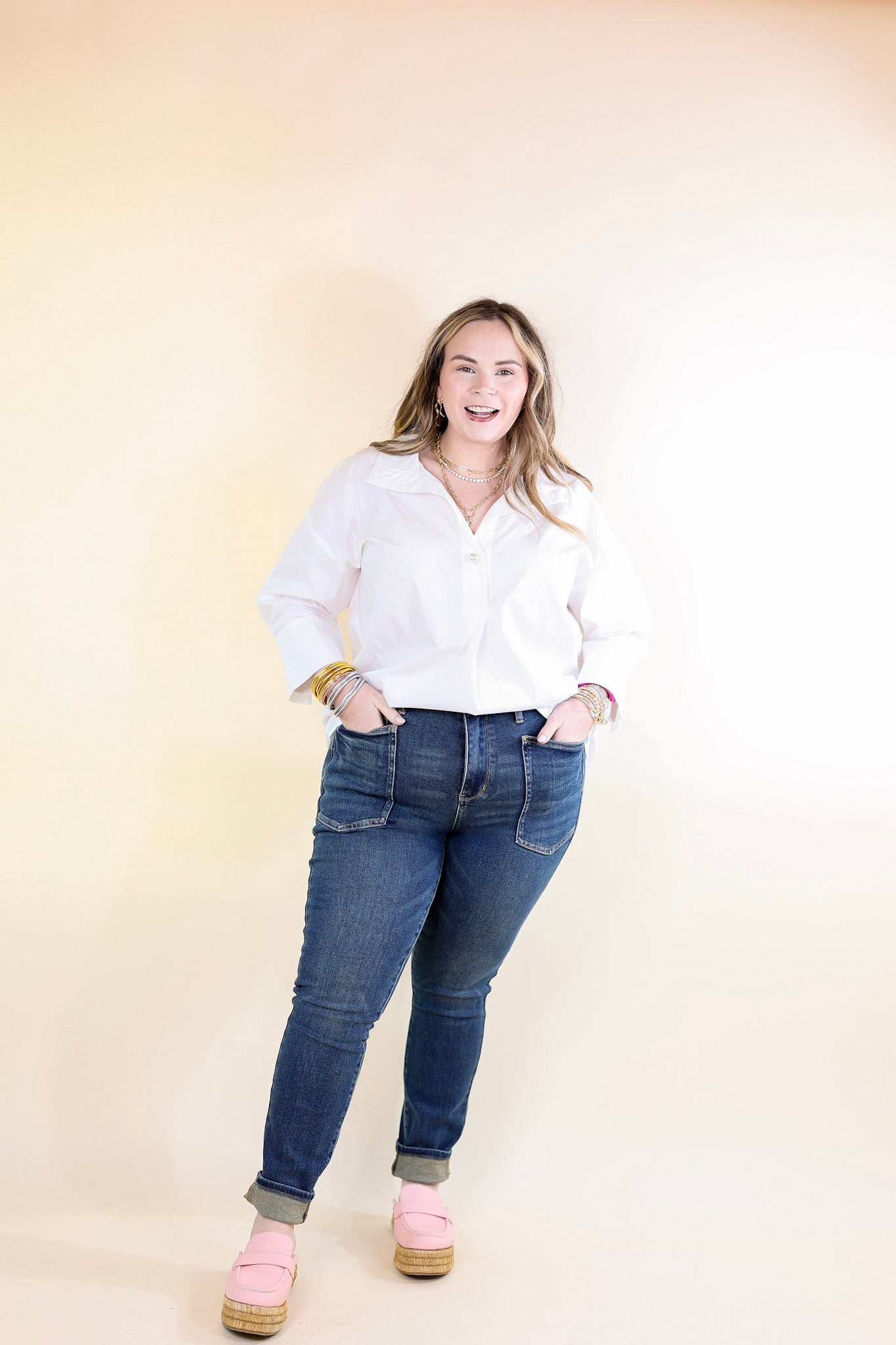 Judy Blue | Easy Breezy High Waisted Classic Relaxed Fit Jean in Dark Wash