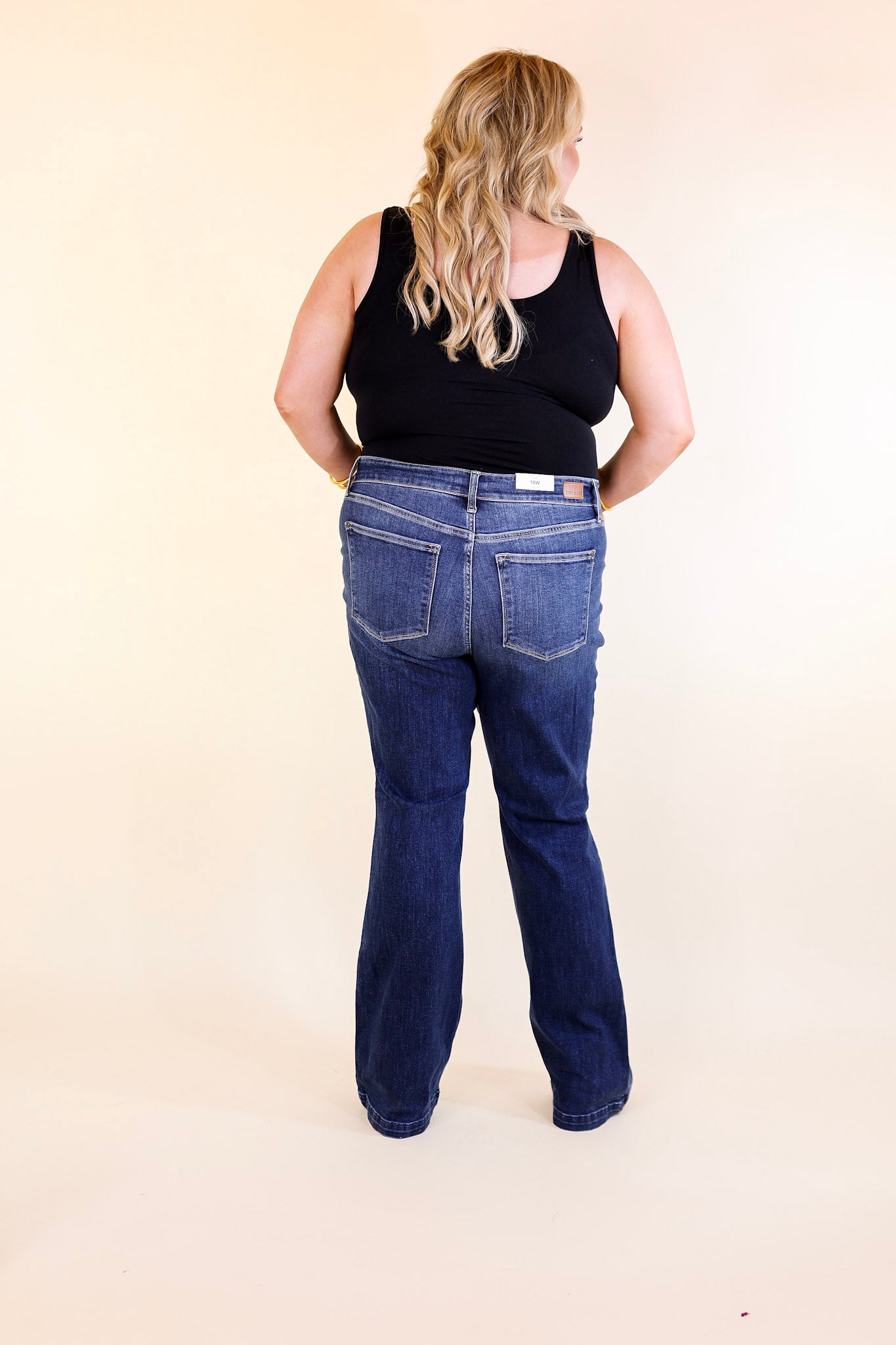 Judy Blue | Perfect Angles High Waisted Flare Jean with an Angled Side Seam in Dark Wash