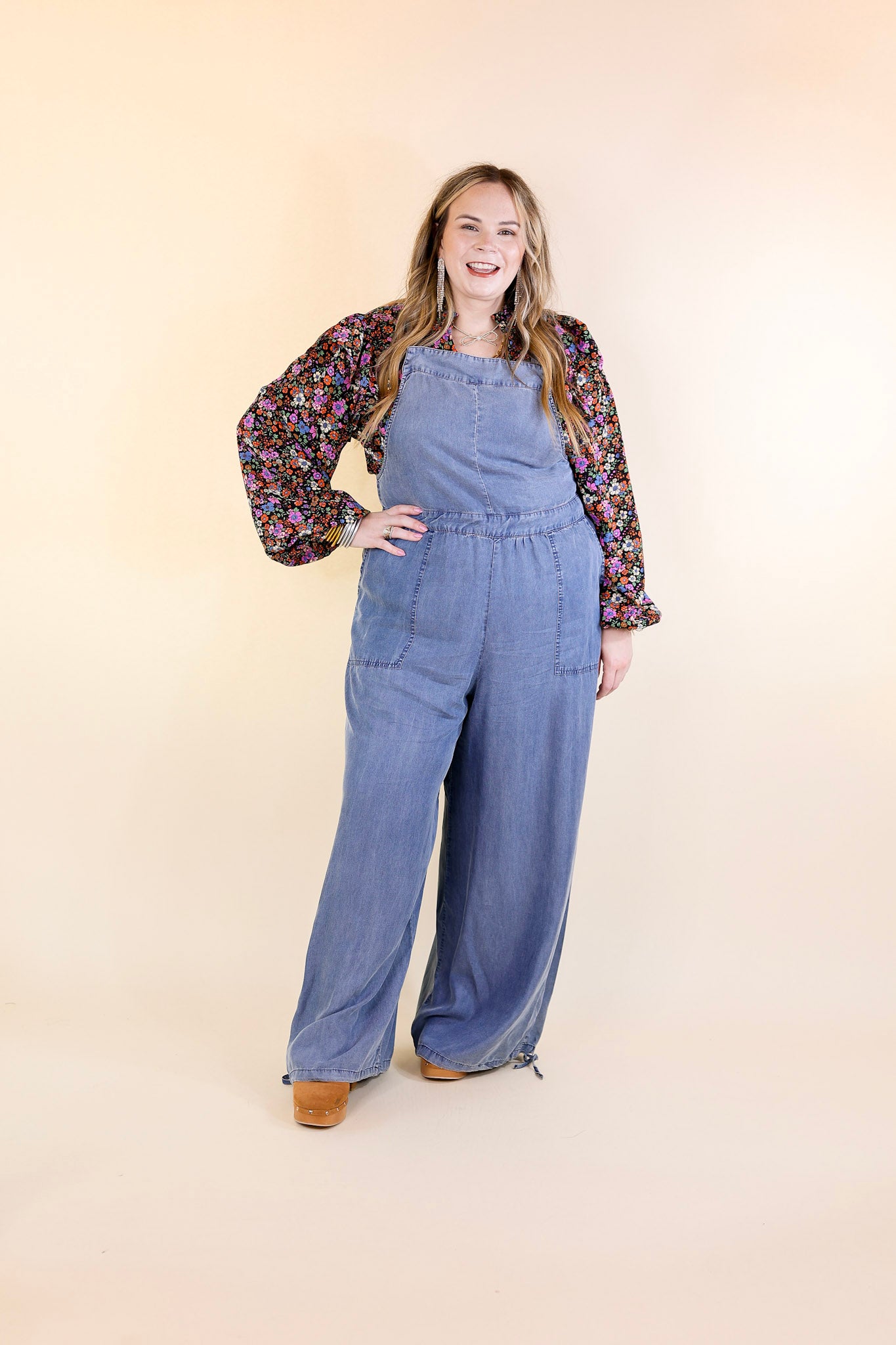 Casual Couture Denim Jumpsuit in Medium Wash