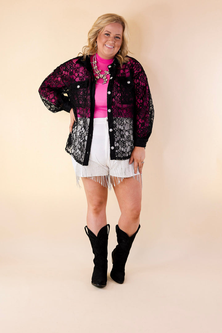 Saddle Up Crystal Fringe Corduroy Shorts in Ivory - Giddy Up Glamour Boutique