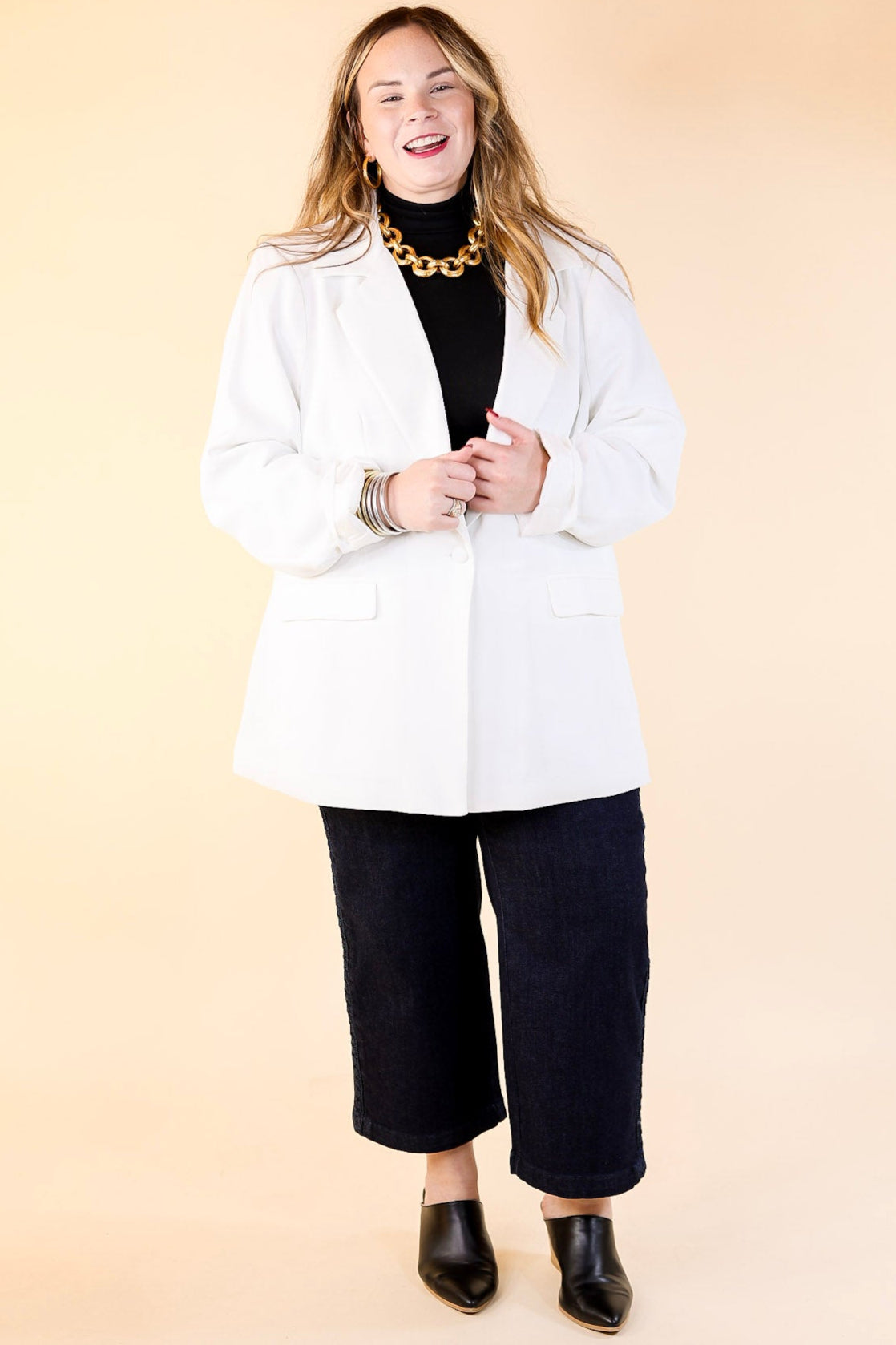 Winning Awards Long Sleeve Blazer in White