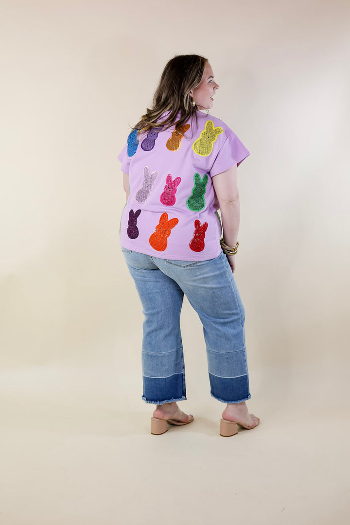 Queen Of Sparkles | Bunny Bliss Sequin Top in Purple - Giddy Up Glamour Boutique