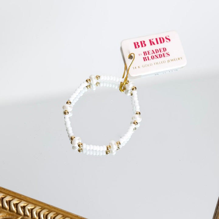 Beaded Blondes | Babies Luster White Pearl Bracelet
