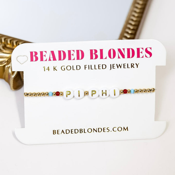 Beaded Blondes | Pi Beta Phi Color Sorority Bracelet