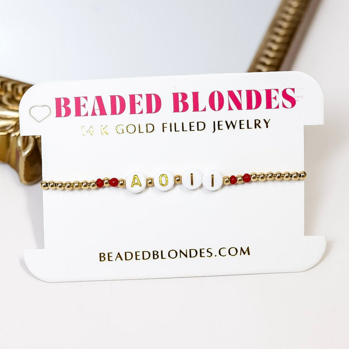 Beaded Blondes | A O II Color Sorority Bracelet