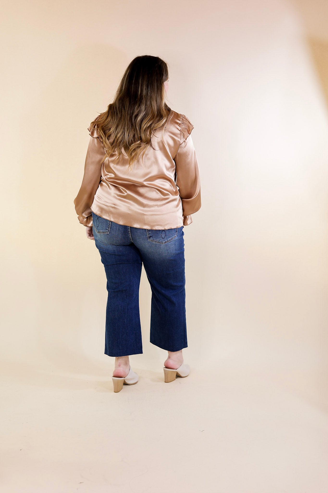 mock neck peplum top