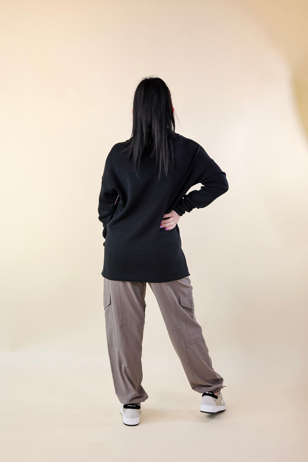 SPANX | AirEssentials Collared Polo Top in Black - Giddy Up Glamour Boutique