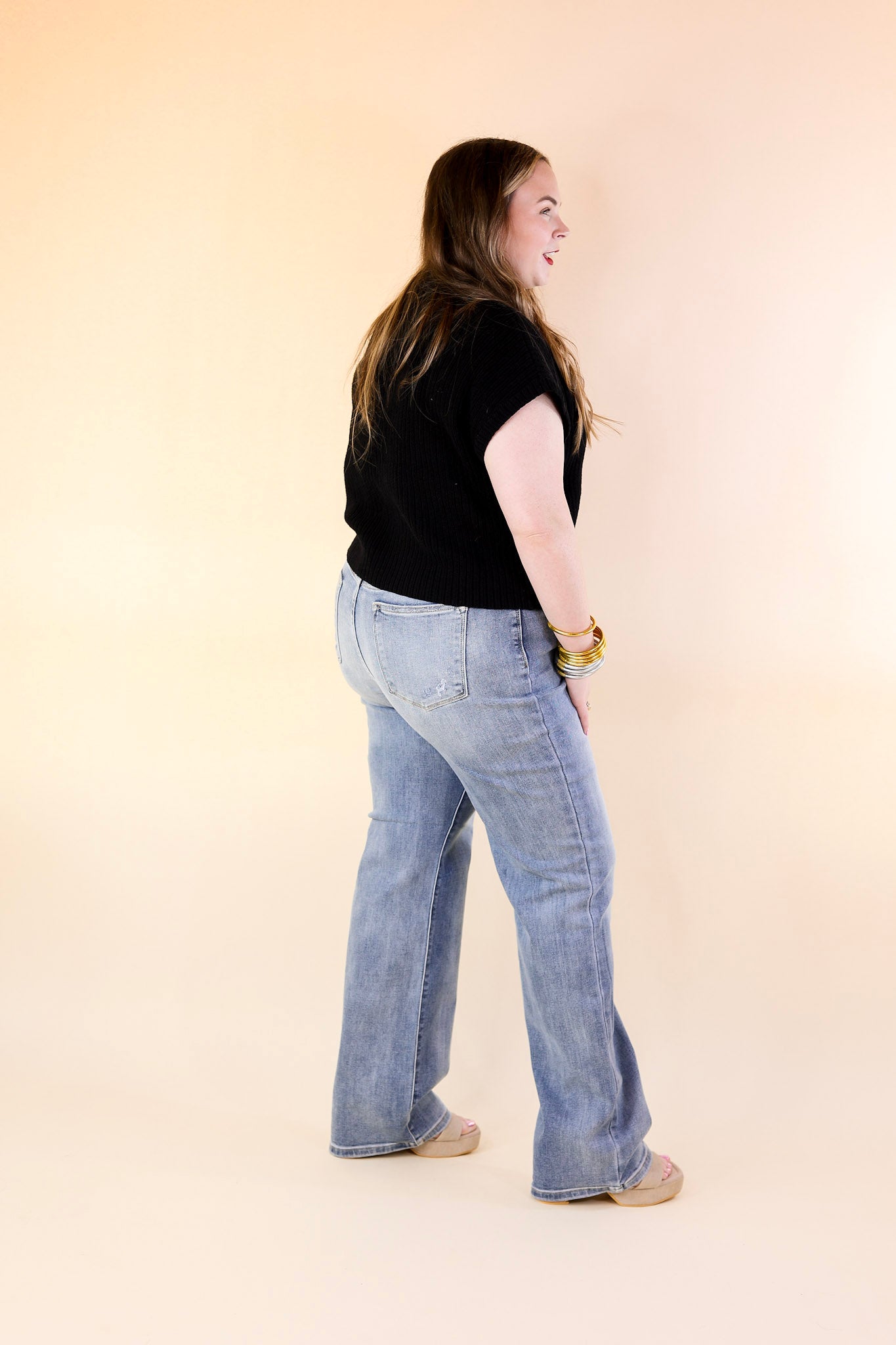 Judy Blue | Chic Simplicity High Waisted Straight Leg Jean in Light Wash - Giddy Up Glamour Boutique